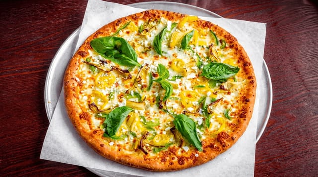 Medium Greek Pizza.
